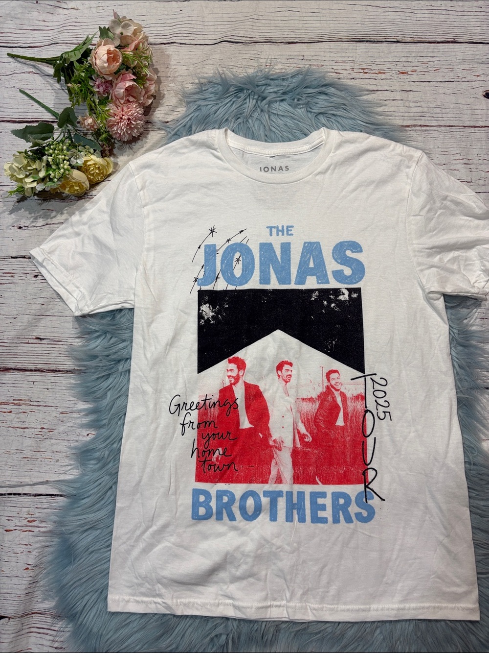 Jonas Brother Greeting from Your Hometown Tour 2025 Merch Tee - Picture 5 of 6